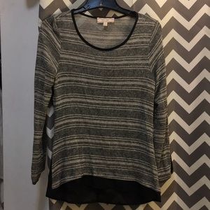 Long sleeve knit open back top